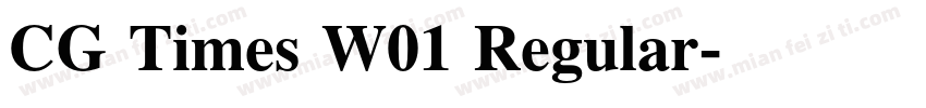 CG Times W01 Regular字体转换